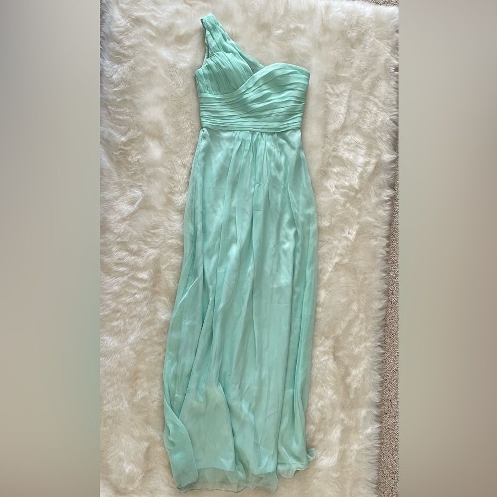 Minuet one shoulder formal dress long chiffon prom homecoming wedding ma…